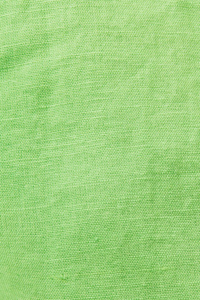 Tričko ze směsi lnu s bavlnou, GREEN, detail image number 5