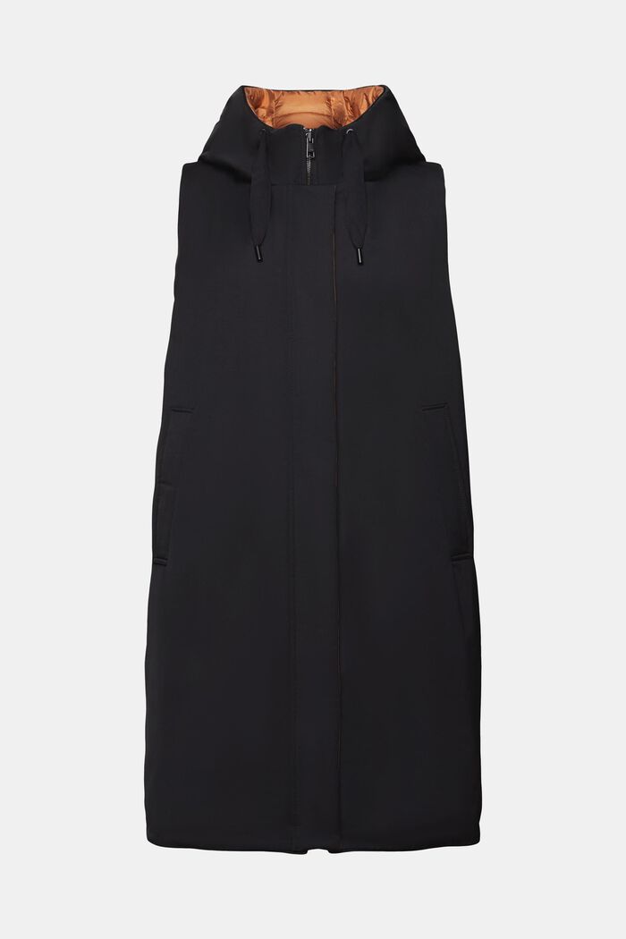 Oboustranná dlouhá péřová vesta, BLACK, detail image number 6
