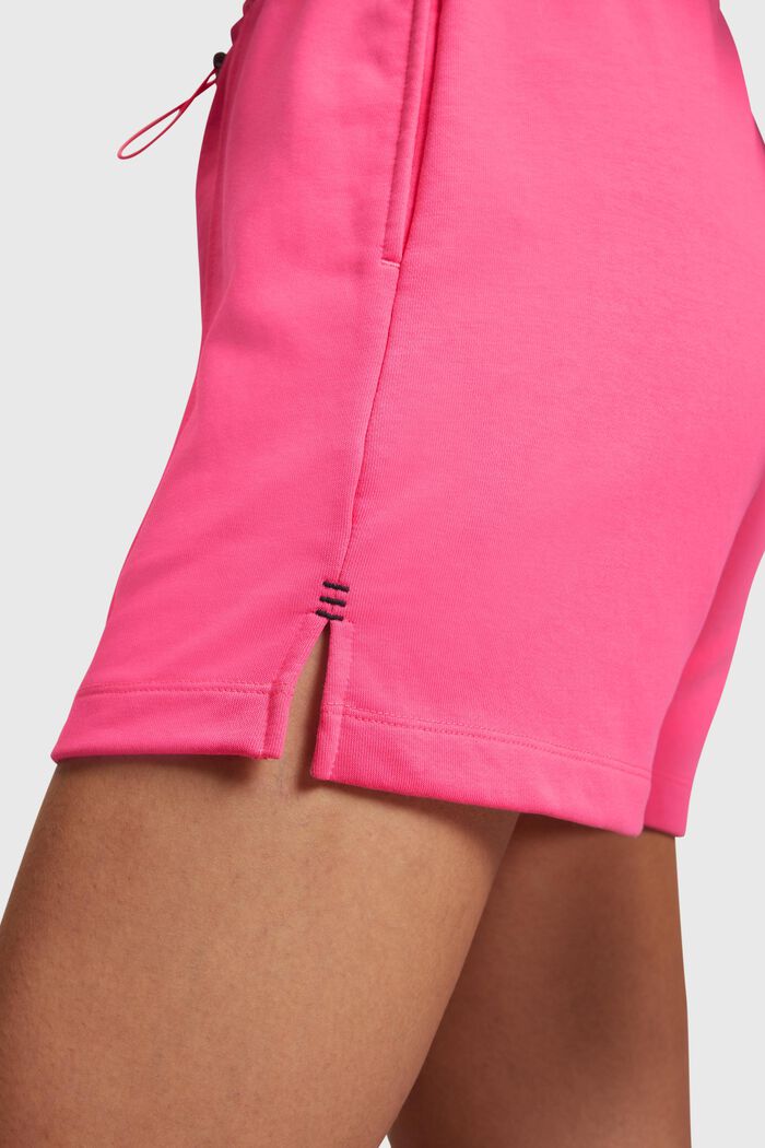 Pohodlné šortky z teplákoviny s dvojitým pasem, PINK, detail image number 3