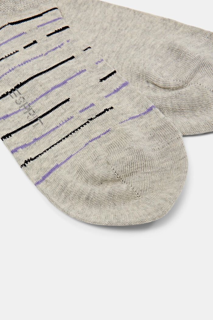 2 páry kotníkových ponožek no show, bio bavlna, STORM GREY, detail image number 2