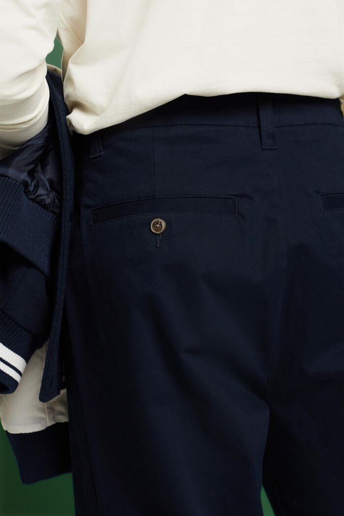 Kalhoty chino se širokými nohavicemi, NAVY, detail image number 4