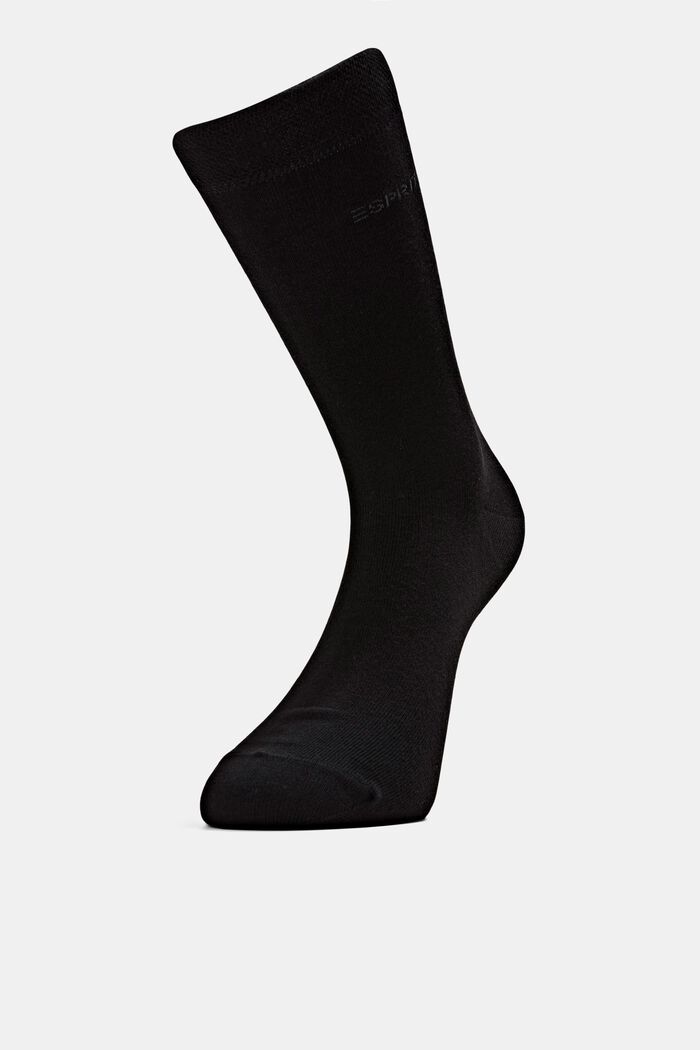 Balení 2 párů ponožek ze směsi s bio bavlnou, BLACK, detail image number 0