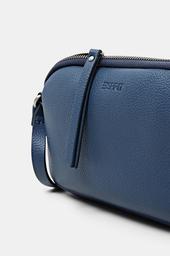 Mini kabelka crossbody, z imitace kůže, GREY BLUE, detail image number 1