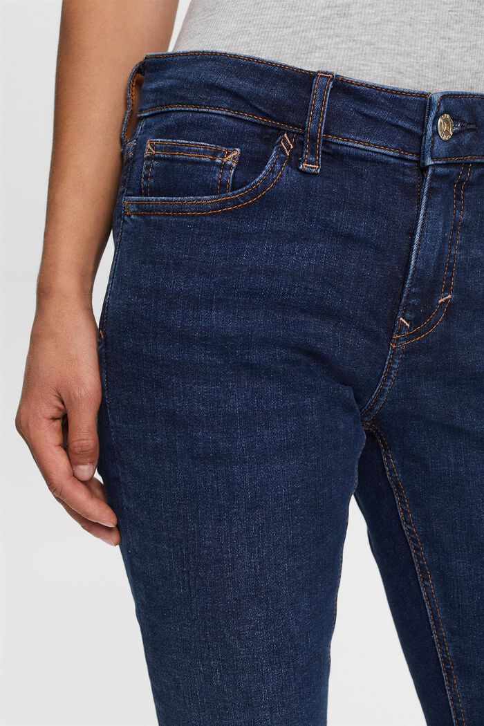 Skinny džíny se střední výškou pasu, BLUE DARK WASHED, detail image number 2