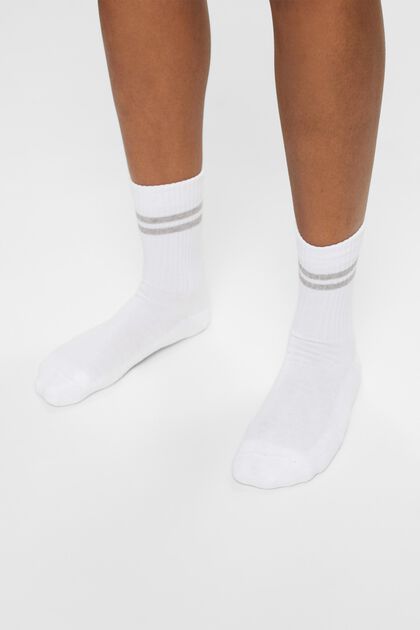 Pruhované tenisové ponožky, 2 páry v balení