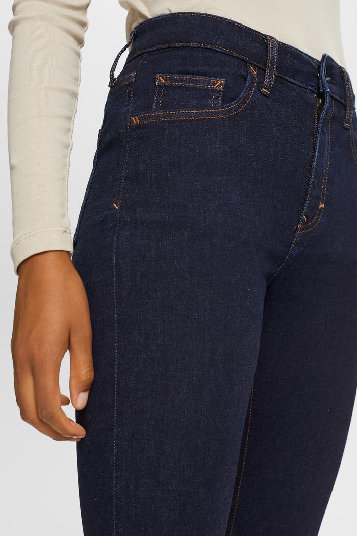 Skinny džíny s vysokým pasem, strečová bavlna, BLUE RINSE, detail image number 2