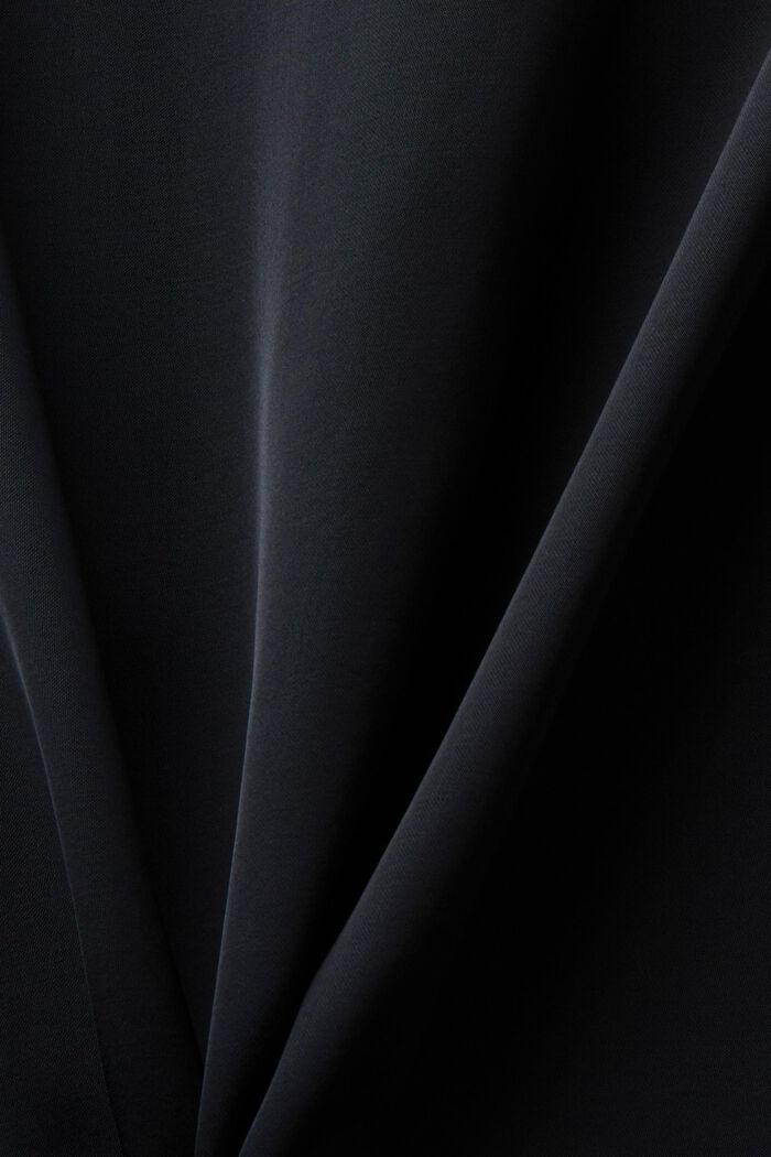 Saténová zavinovací midi sukně, BLACK, detail image number 5