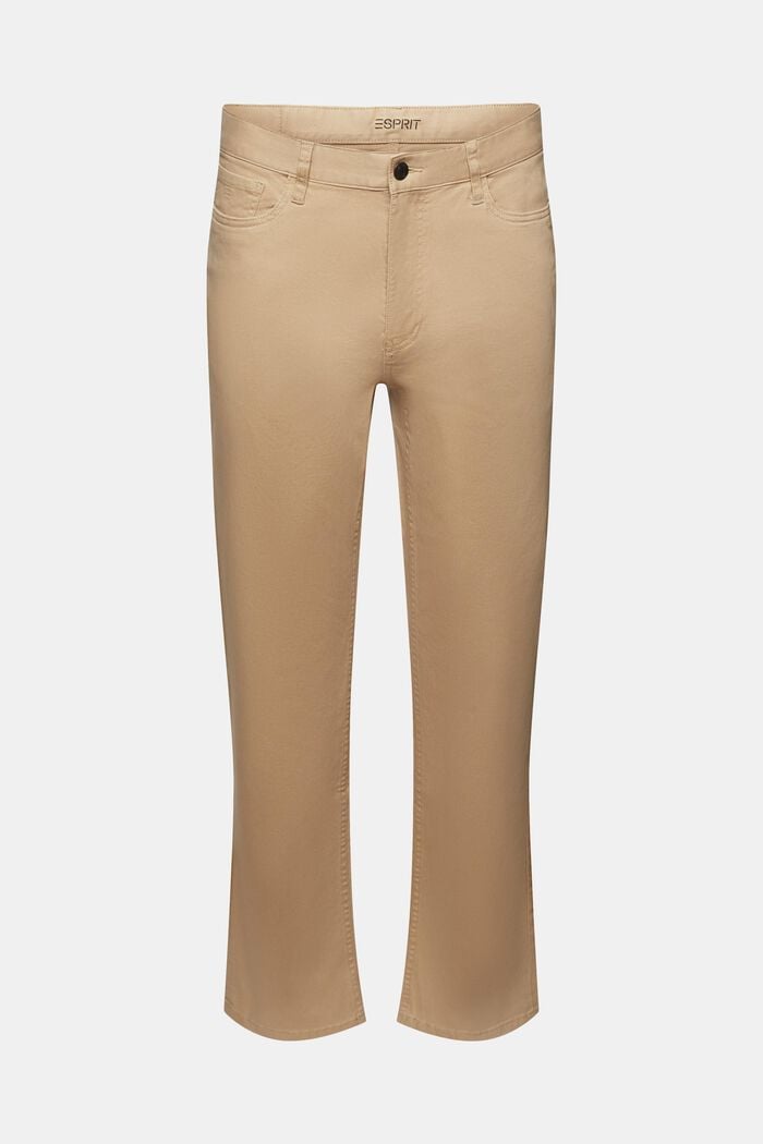 Klasické kalhoty s rovným střihem, BEIGE, detail image number 6
