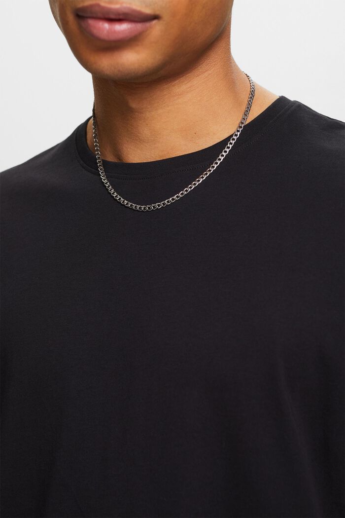 Tričko s kulatým výstřihem a krátkým rukávem, BLACK, detail image number 3