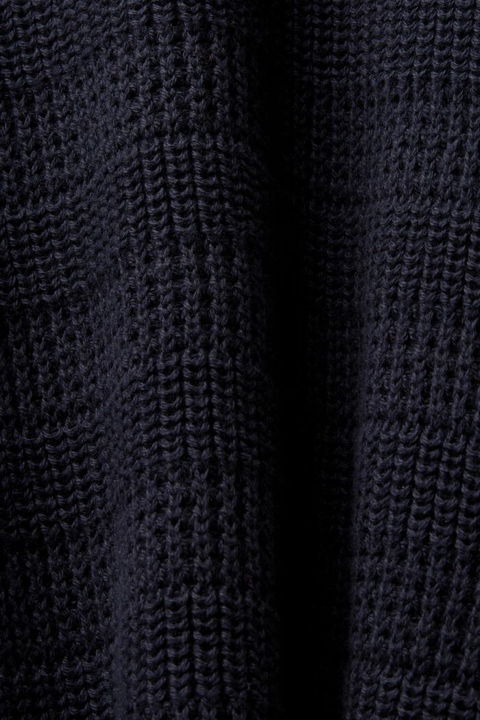 Strukturovaný pulovr s kulatým výstřihem, NAVY, detail image number 5