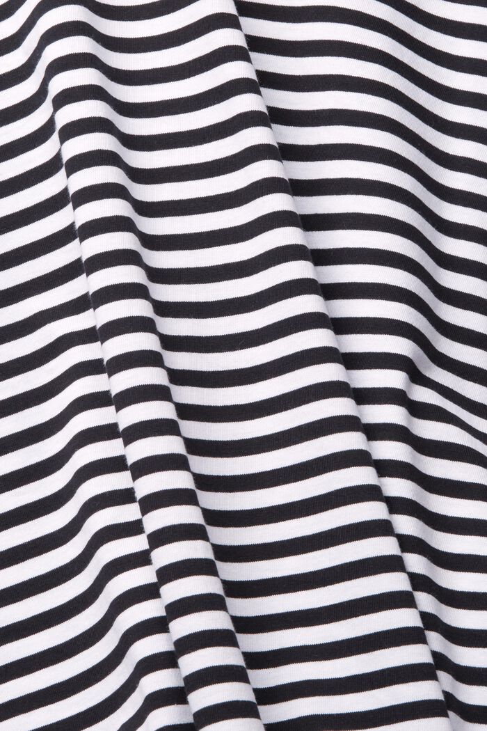 Tričko s dlouhým rukávem a pruhovaným vzorem, BLACK, detail image number 5