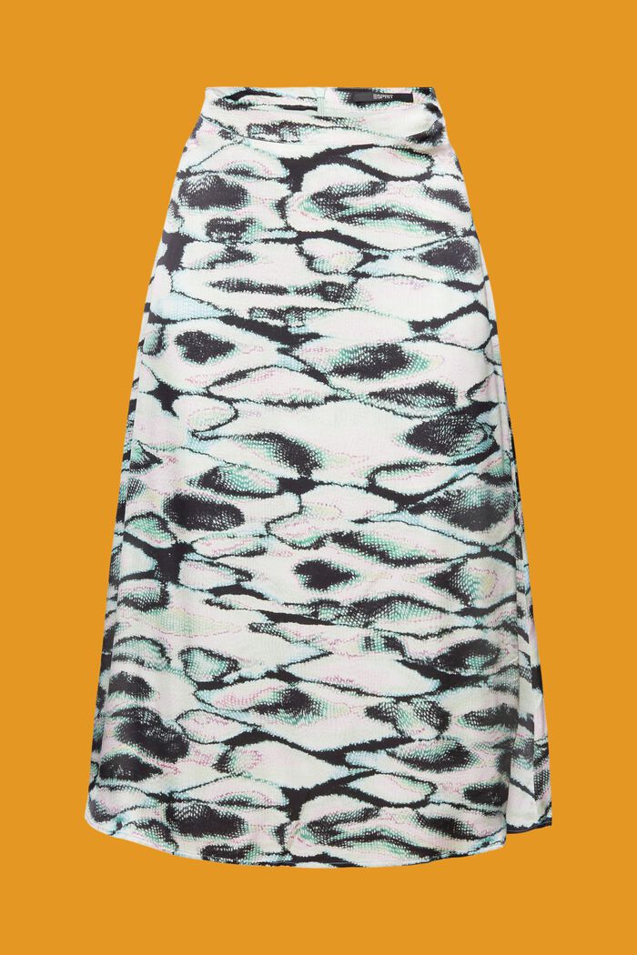 Saténová sukně s celoplošným potiskem, EMERALD GREEN, detail image number 6