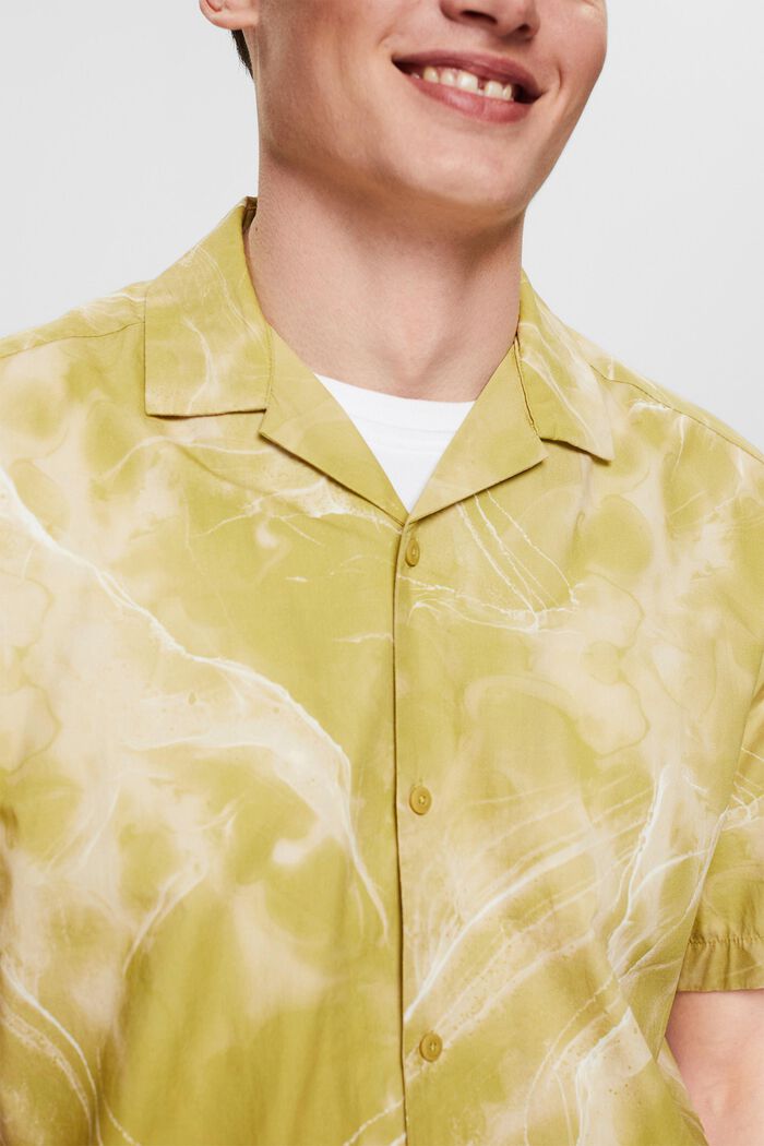 Košile s mramorovým potiskem, LIME YELLOW, detail image number 2