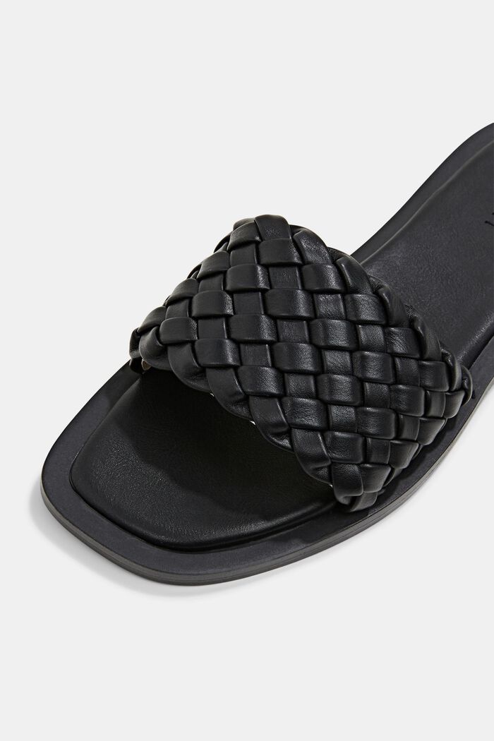 Sandály se splétanými pásky, BLACK, detail image number 4