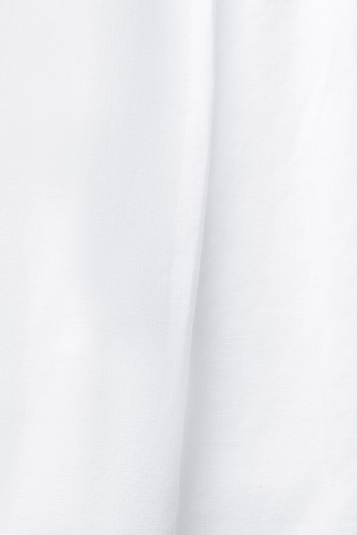 Ze směsi se lnem: šaty s knoflíkovou lištou, WHITE, detail image number 4