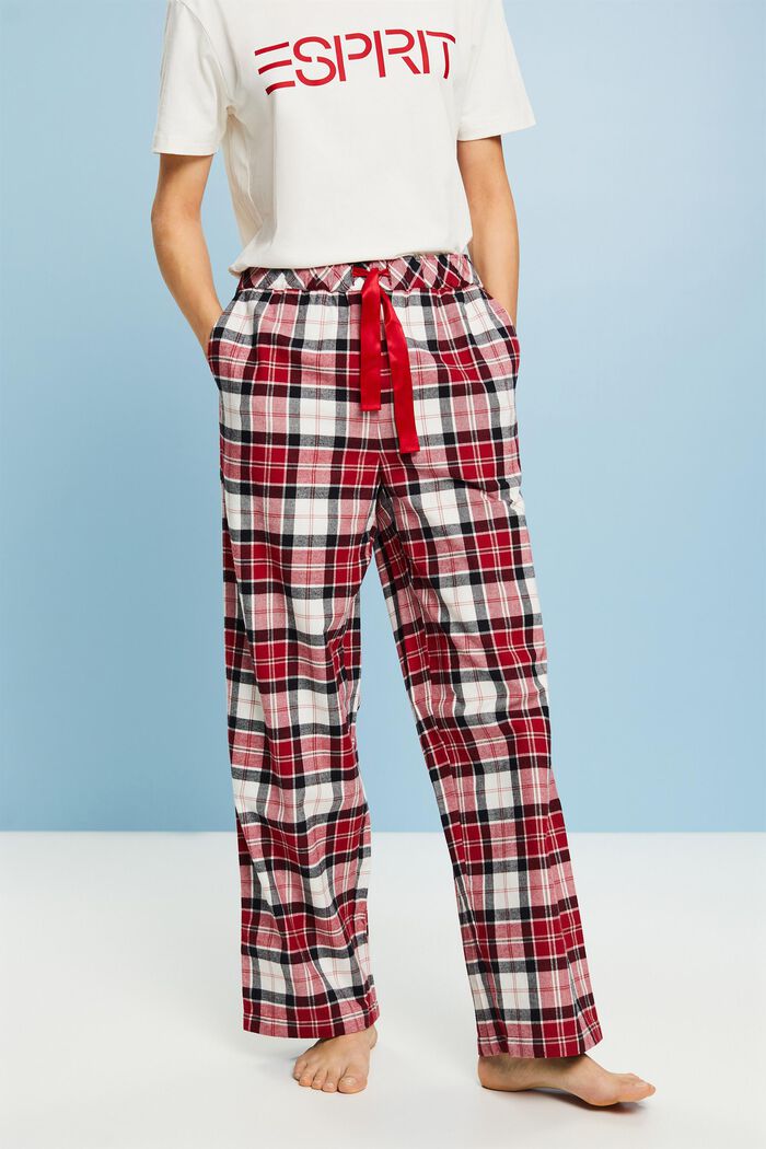 Pyžamové kalhoty z károvaného flanelu, NEW RED, detail image number 0