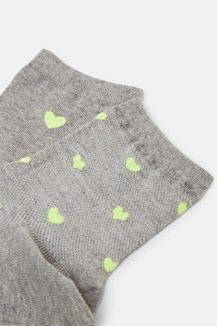 Ponožky se srdíčky, 2 páry v balení, LIGHT GREY, detail image number 2