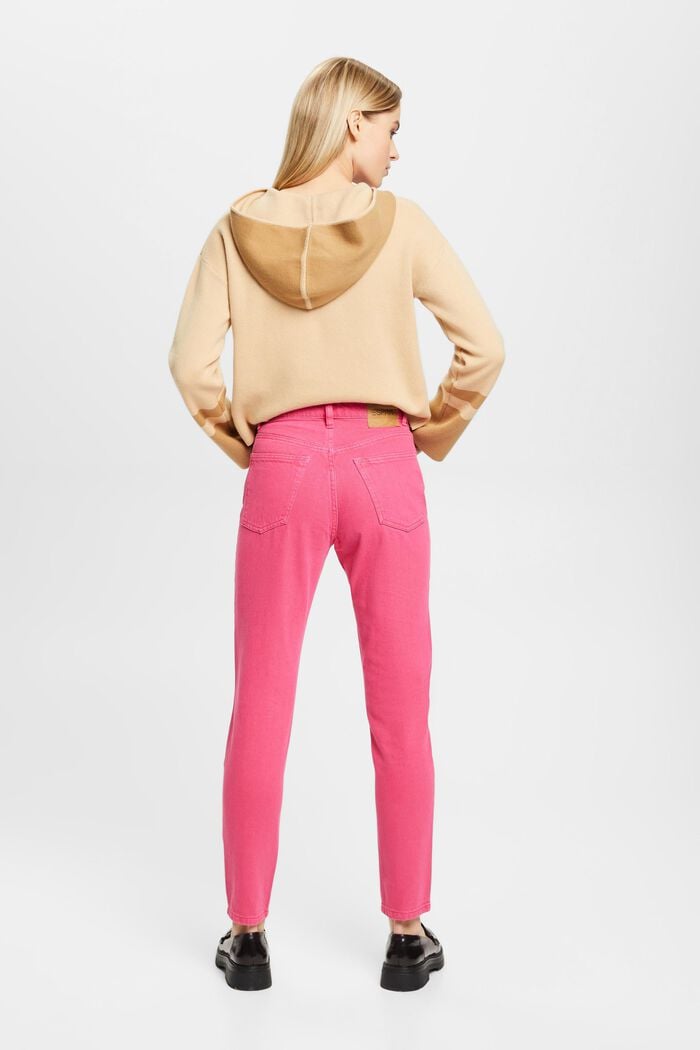 Kalhoty s mrkváčovými nohavicemi a vysokým pasem, PINK FUCHSIA, detail image number 3
