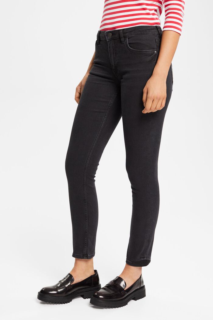Strečové džíny s úzkým střihem Slim Fit, BLACK DARK WASHED, overview