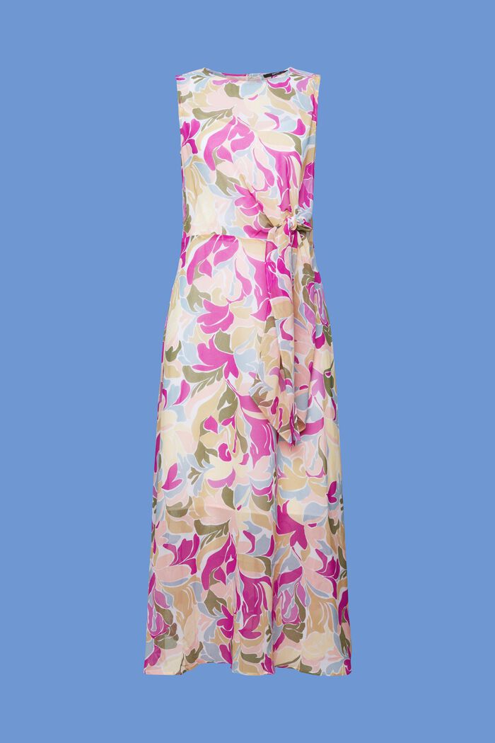 Šifonové midi šaty s malým uzlem, LIGHT BLUE LAVENDER, detail image number 5