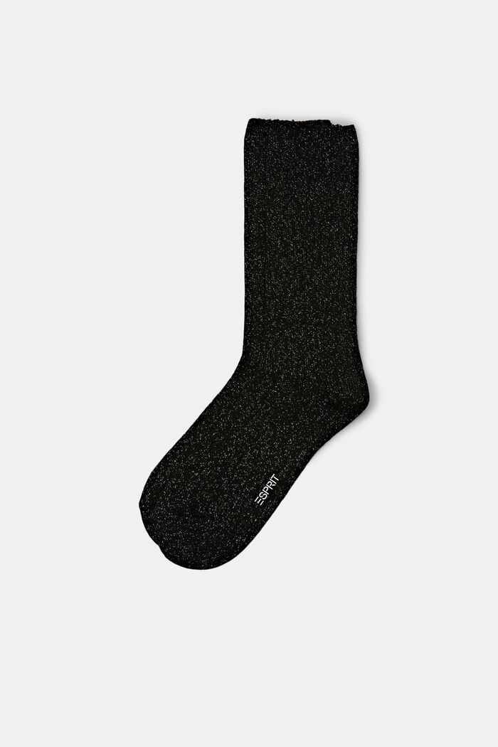 Ponožky do vysokých bot z třpytivé směsi vlny, BL./SILVER, detail image number 0