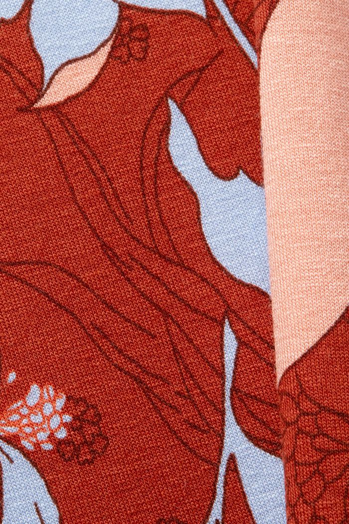 Květinové žerzejové šaty, CORAL ORANGE, detail image number 5