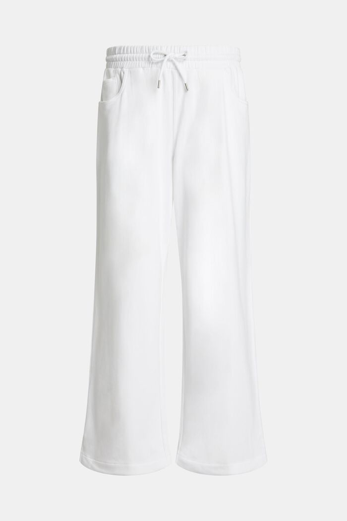 Joggingové kalhoty z žerzeje, WHITE, detail image number 4