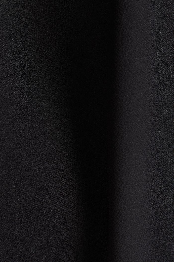 Krepové šaty s laserově řezanými detaily, BLACK, detail image number 4
