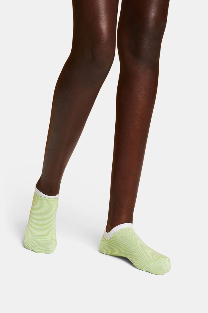 Proužkované kotníkové ponožky, 2 páry v balení, GREEN/BLUE, detail image number 1