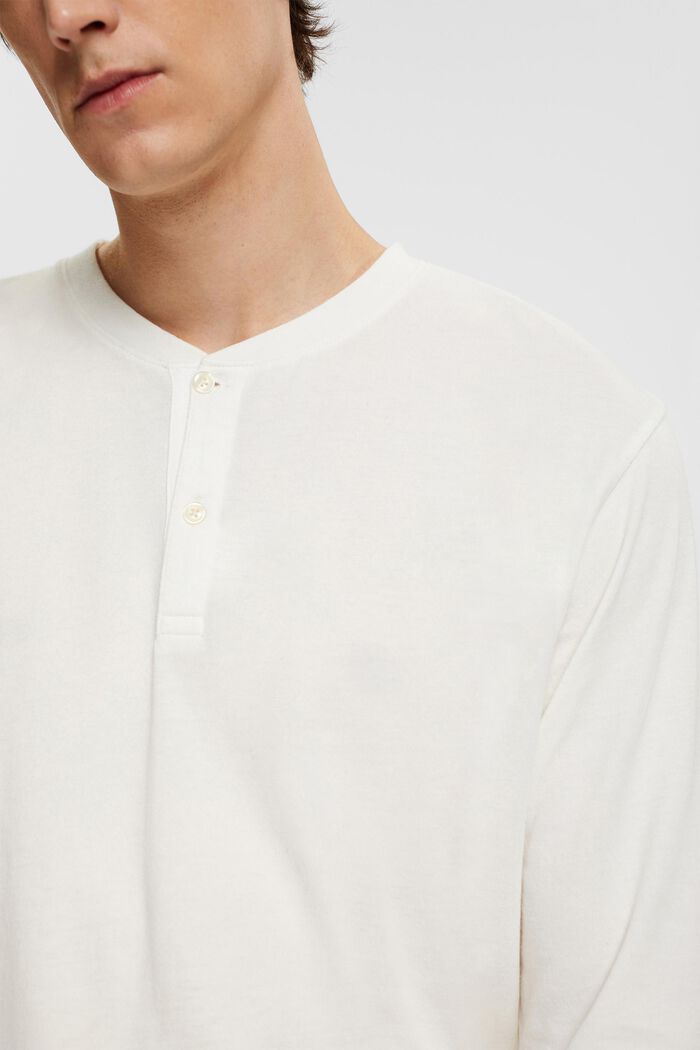 Henley tričko s dlouhým rukávem, OFF WHITE, detail image number 0