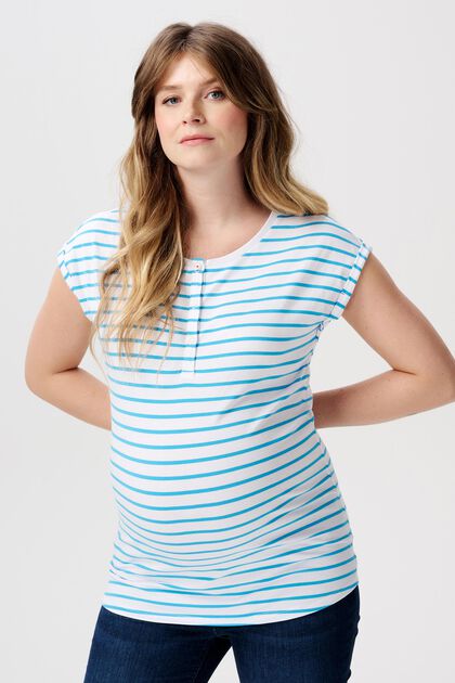 Těhotenské henley tričko ze směsi s bio bavlnou