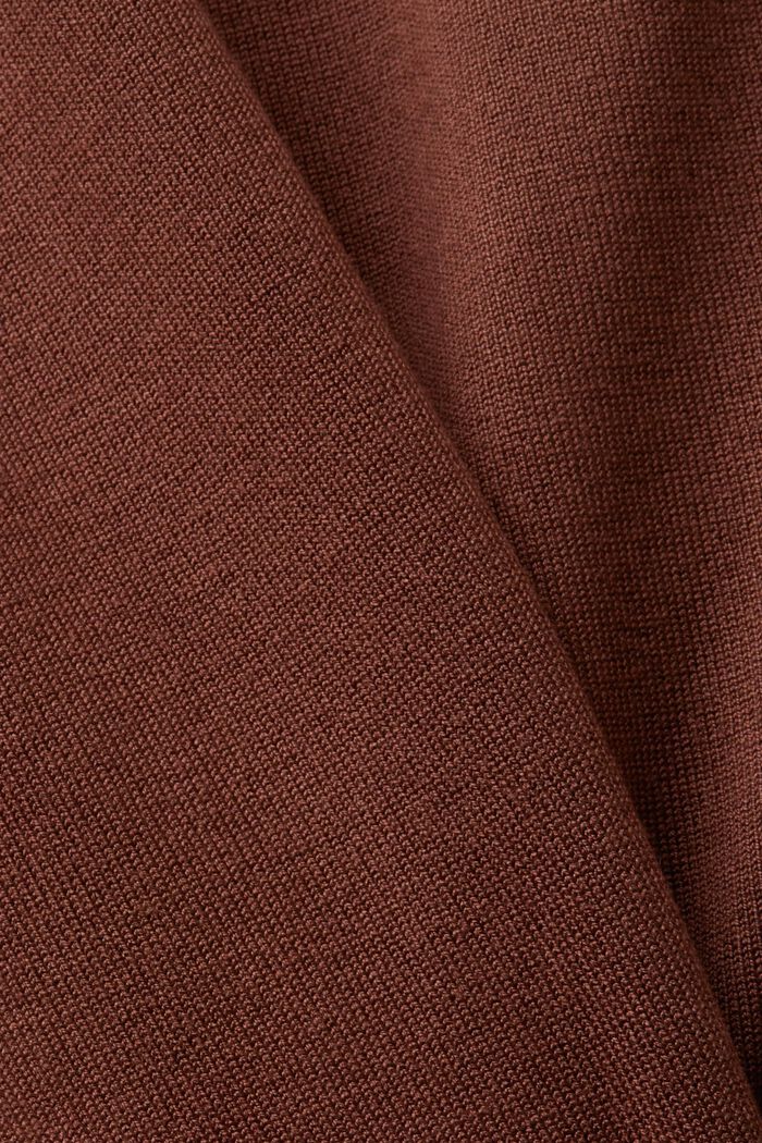 Basic pulovr s rolákem, LENZING™ ECOVERO™, BROWN, detail image number 5