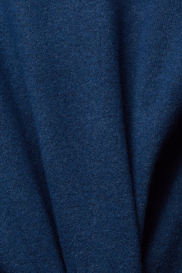 S vlnou: kardigan bez zapínání, PETROL BLUE, detail image number 1