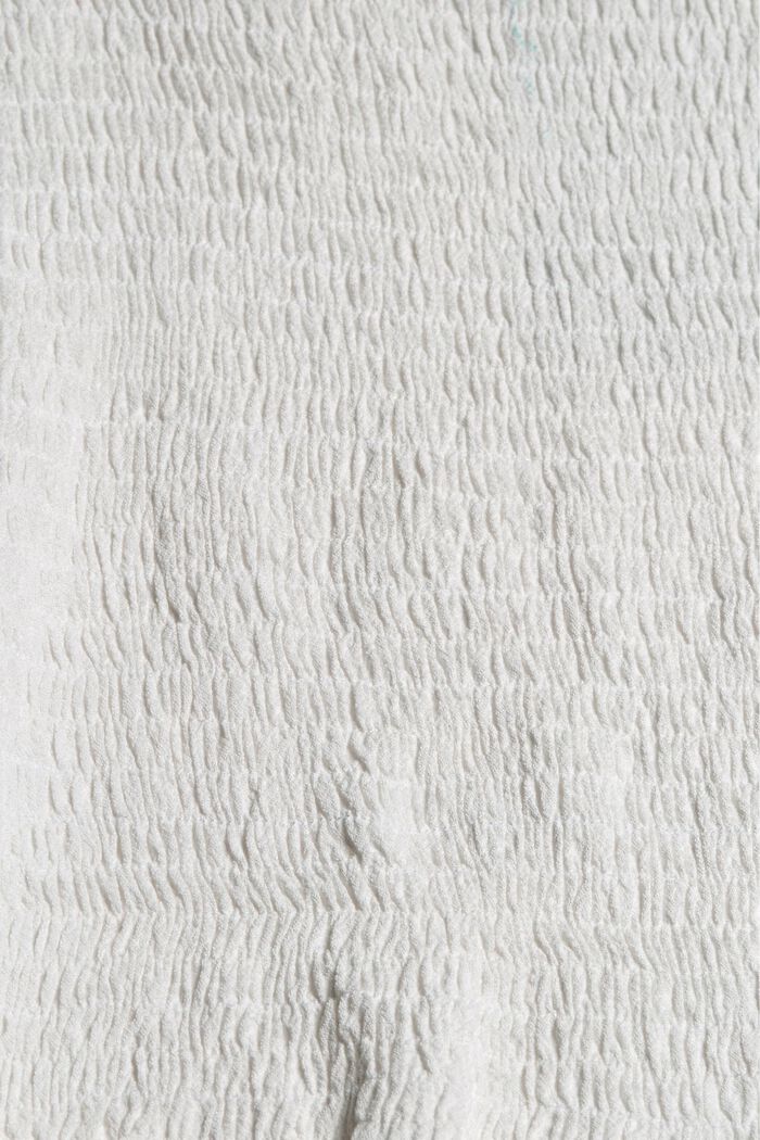 Řasený top z materiálu LENZING™ ECOVERO™, OFF WHITE, detail image number 4