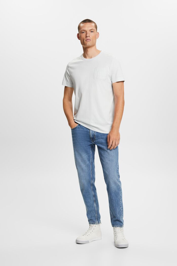Žerzejové tričko s výšivkou, 100% bavlna, PASTEL BLUE, detail image number 4