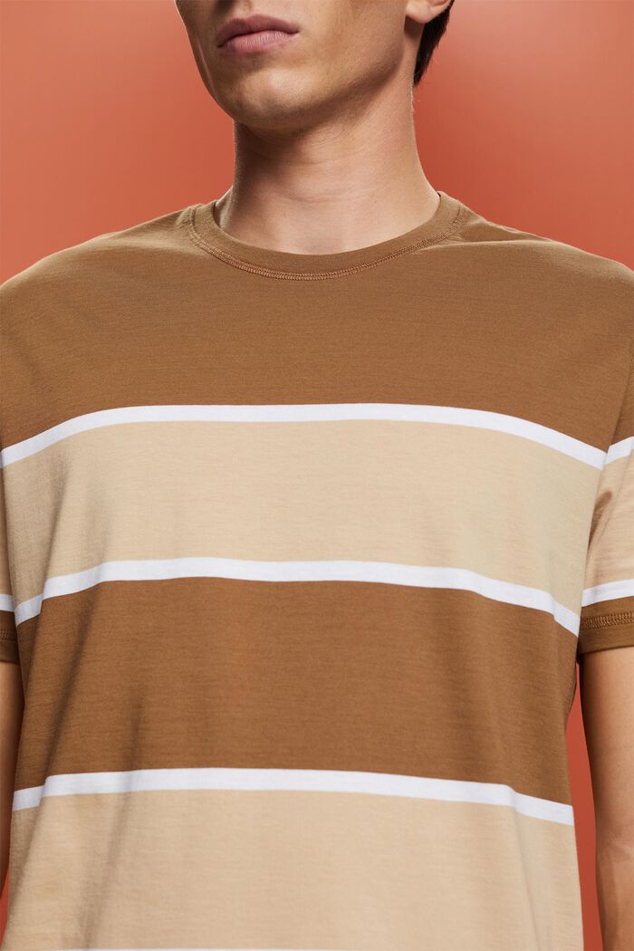 Proužkované tričko, 100% bavlna, PALE KHAKI, detail image number 2