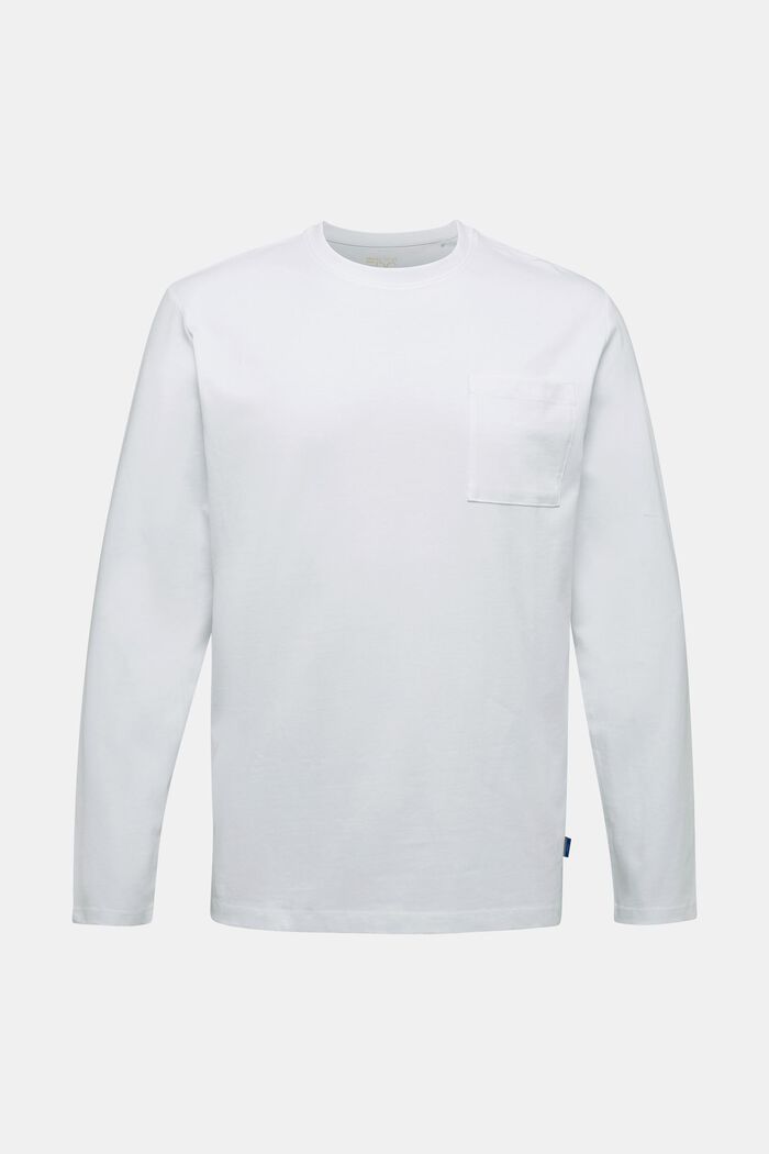 Tričko s dlouhým rukávem, 100% bio bavlna, WHITE, detail image number 0