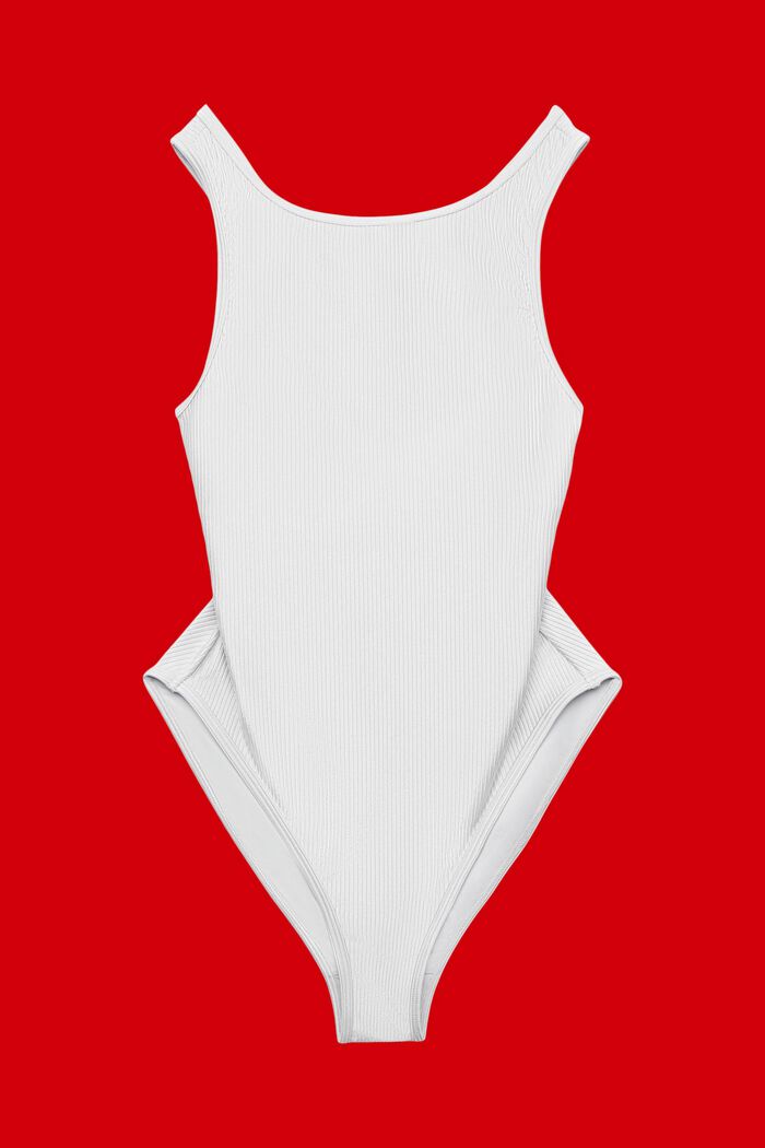 Stříbrné jednodílné vyztužené plavky, SILVER, detail image number 4