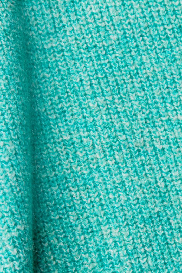 Pletené pulovr z příze Mouliné, LIGHT GREEN, detail image number 4