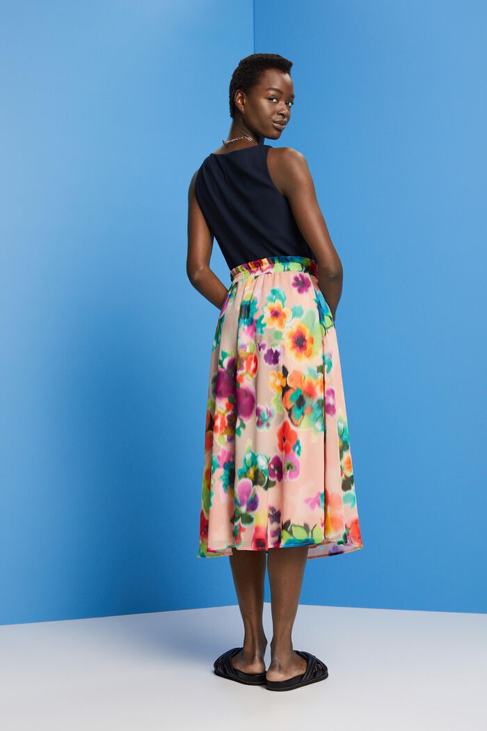 Midi sukně s barevným potiskem, CORAL, detail image number 3