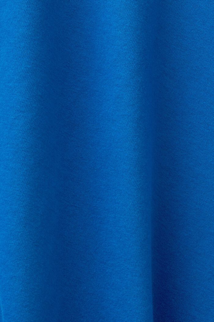 Bavlněný top s dlouhým rukávem a krátkým rolákem, BRIGHT BLUE, detail image number 5