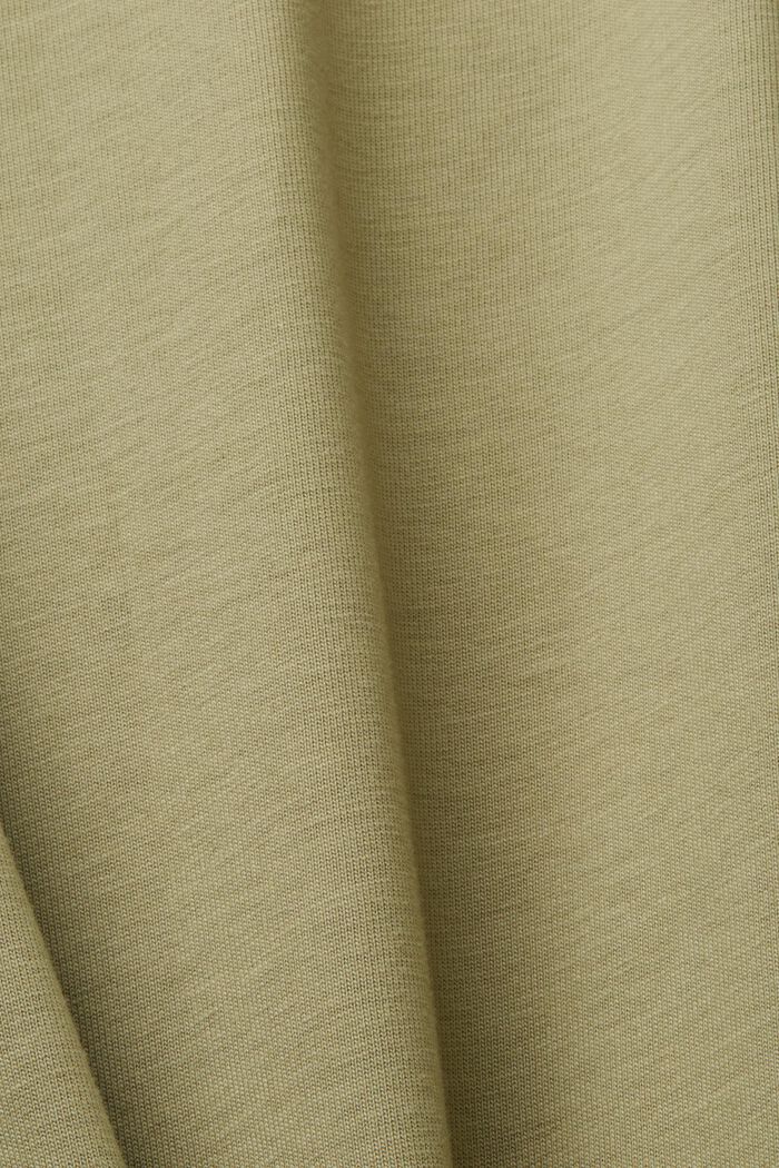 Žerzejové tričko s potiskem na hrudi, 100% bavlna, LIGHT KHAKI, detail image number 4