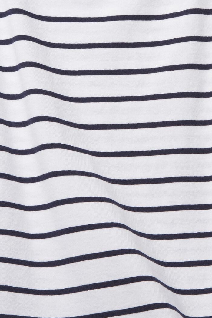 Tričko s dlouhým rukávem a pruhovaným vzorem, WHITE, detail image number 4