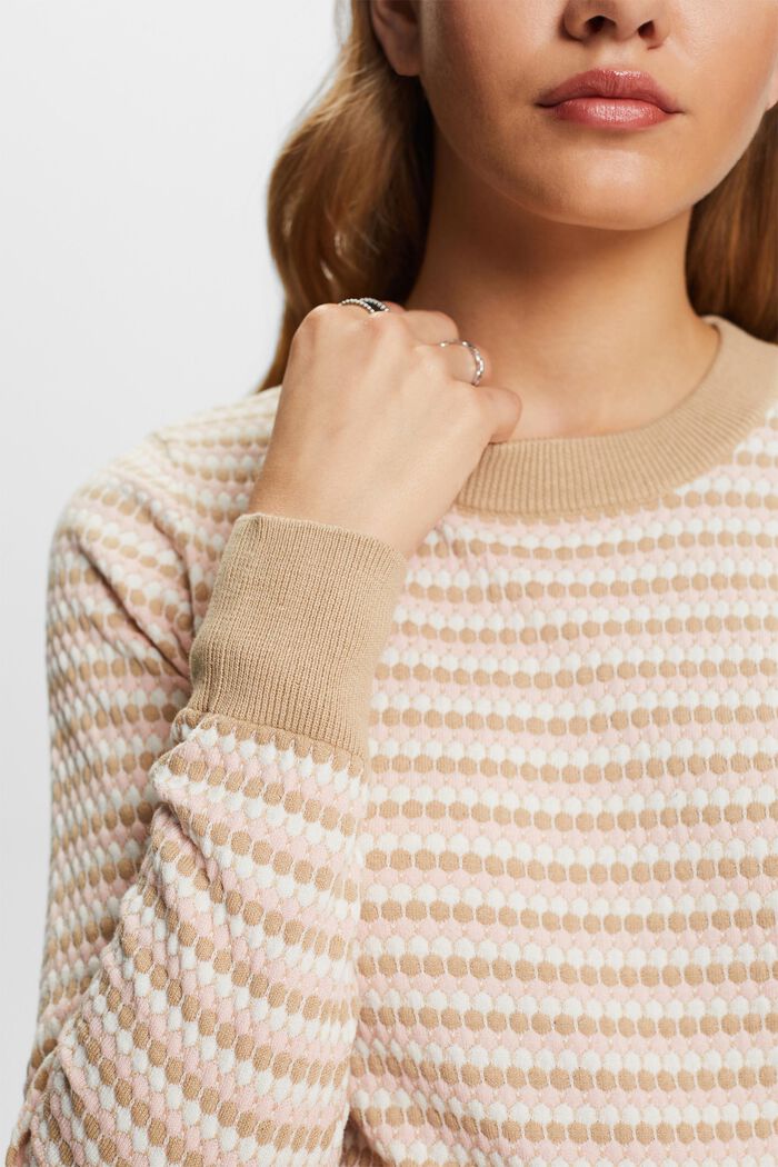 Vícebarevný pulovr, směs s bavlnou, SAND, detail image number 2