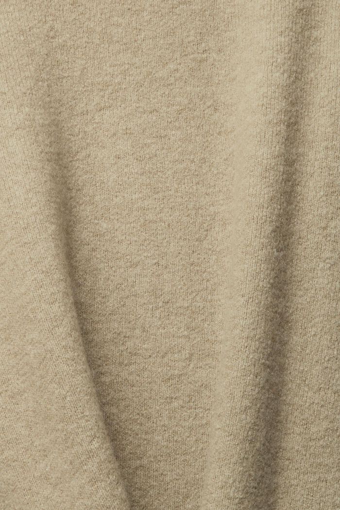 S vlnou: flaušově hebký pulovr, PALE KHAKI, detail image number 5