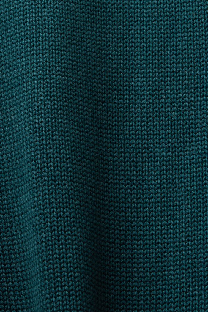 Pletené minišaty s nízkým rolákem, EMERALD GREEN, detail image number 5