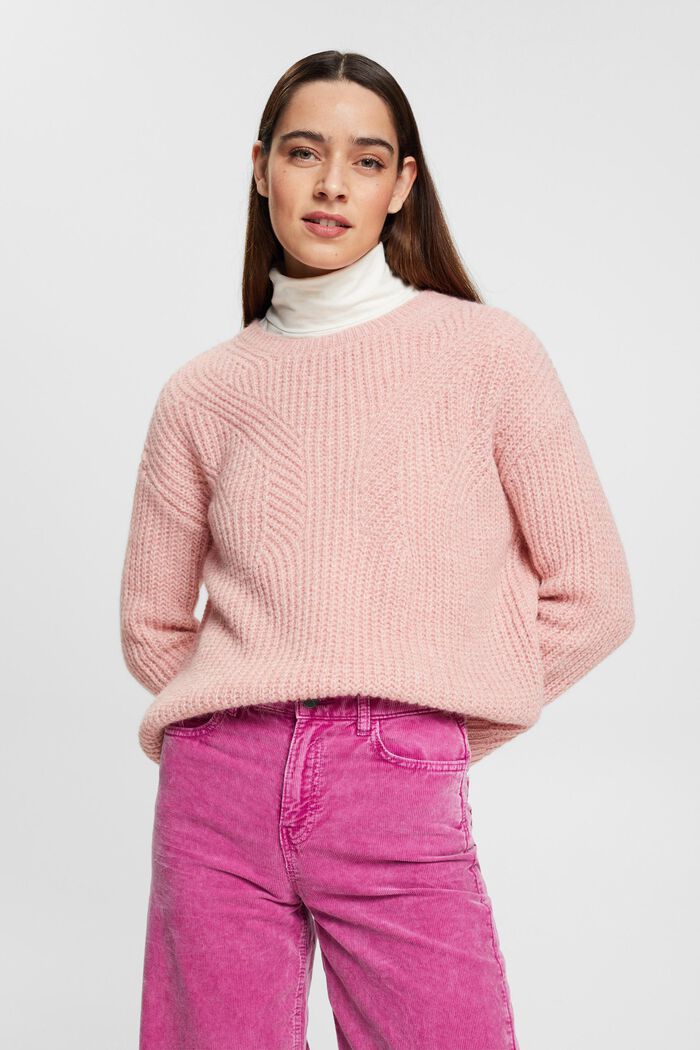 Třpytivý pulovr s alpakou, BLUSH, detail image number 0