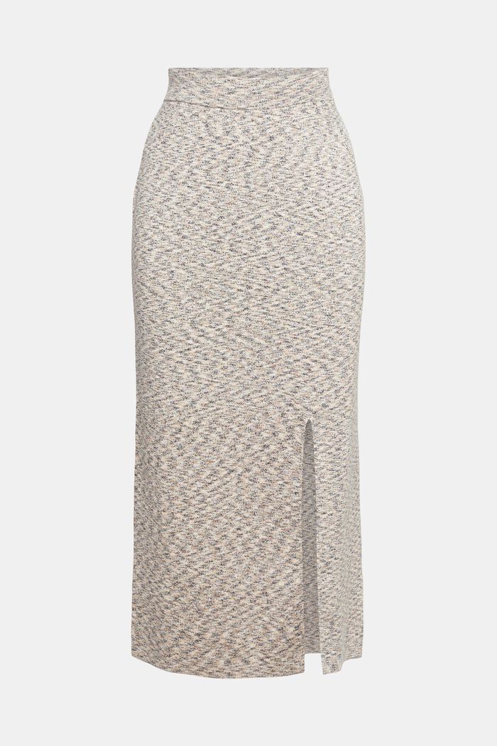 Pestrobarevná pletená sukně, CREAM BEIGE, overview
