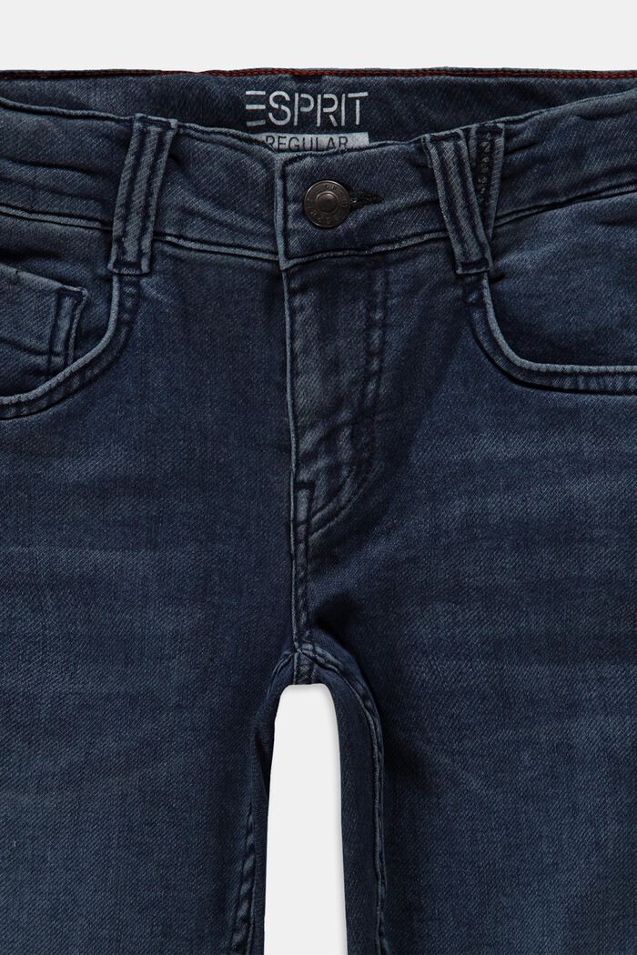 Strečové džíny z pohodlného joggingového materiálu, BLUE MEDIUM WASHED, detail image number 2