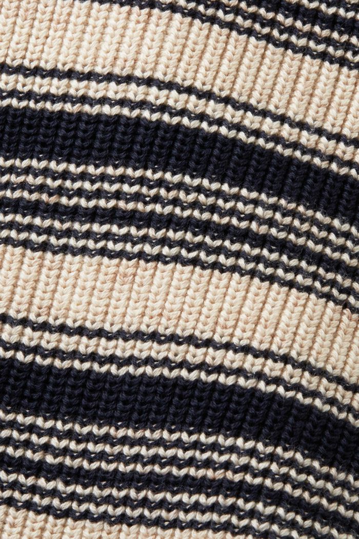 Pruhovaný kardigan se špičatým výstřihem, 100% bavlna, NAVY, detail image number 5
